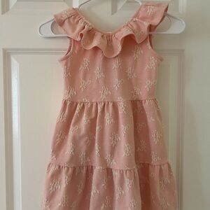 Janie and Jack Blush Pink Floral Ruffle-Tiered Dress